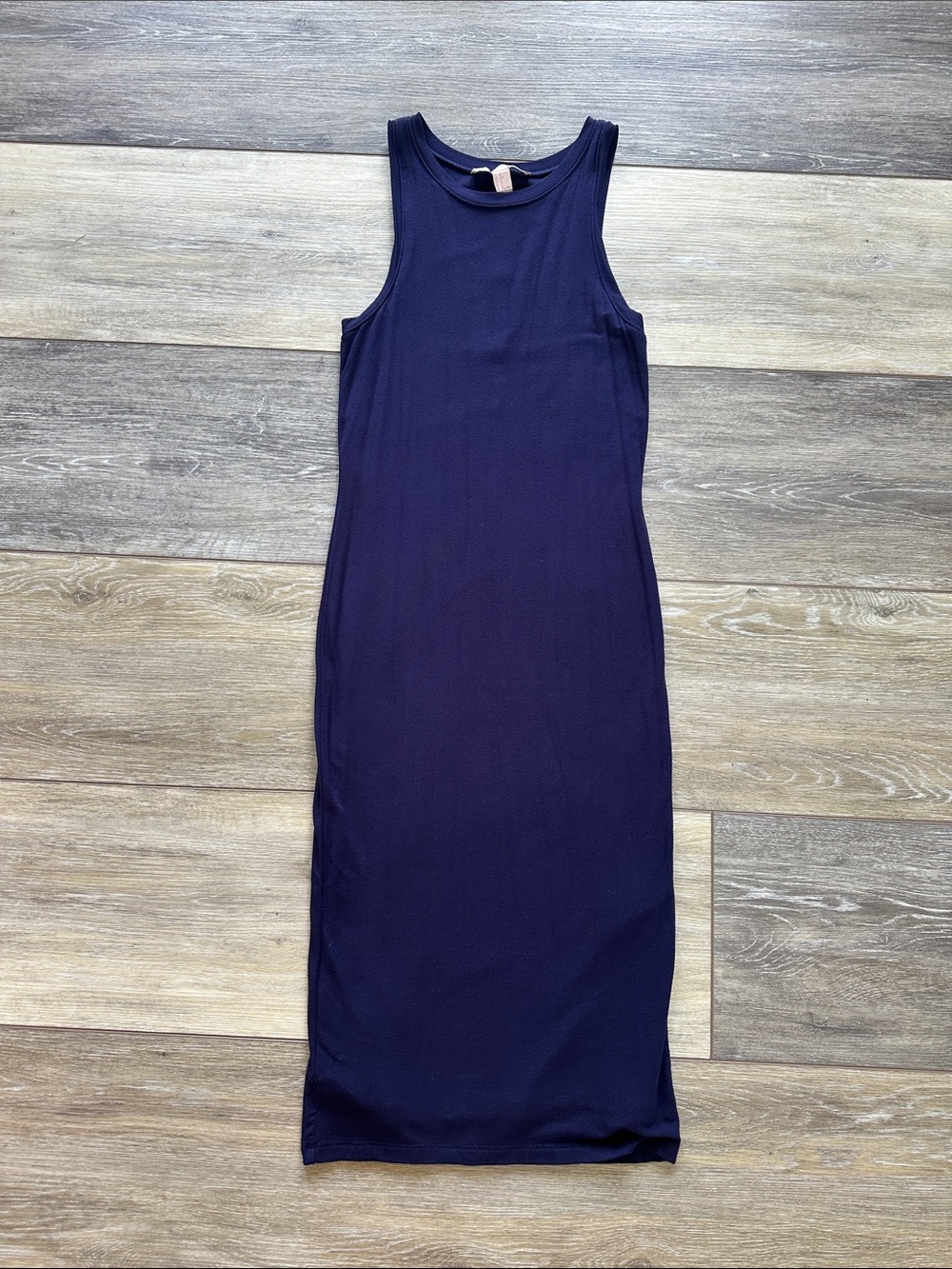 Forever 21 Navy Ribbed Tank Midi Dress